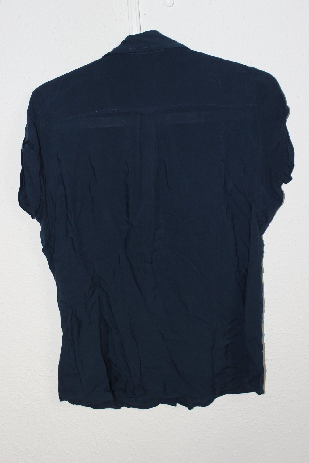 Best Connections Bluse Kurzarm Knopfleiste Blau Dunkelblau 34 XS