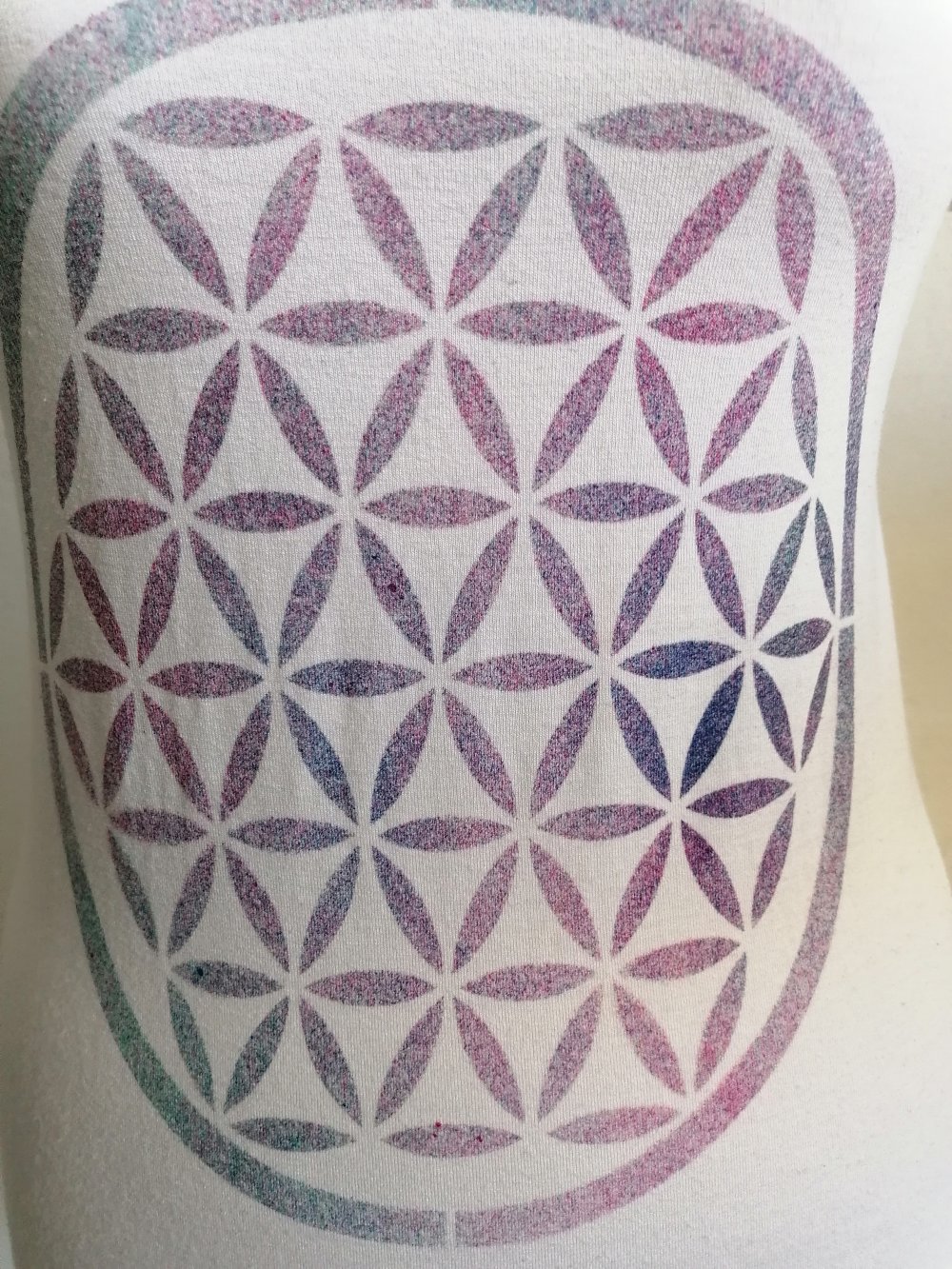 Mandala Blume des Lebens Shirt Bunt 36 S