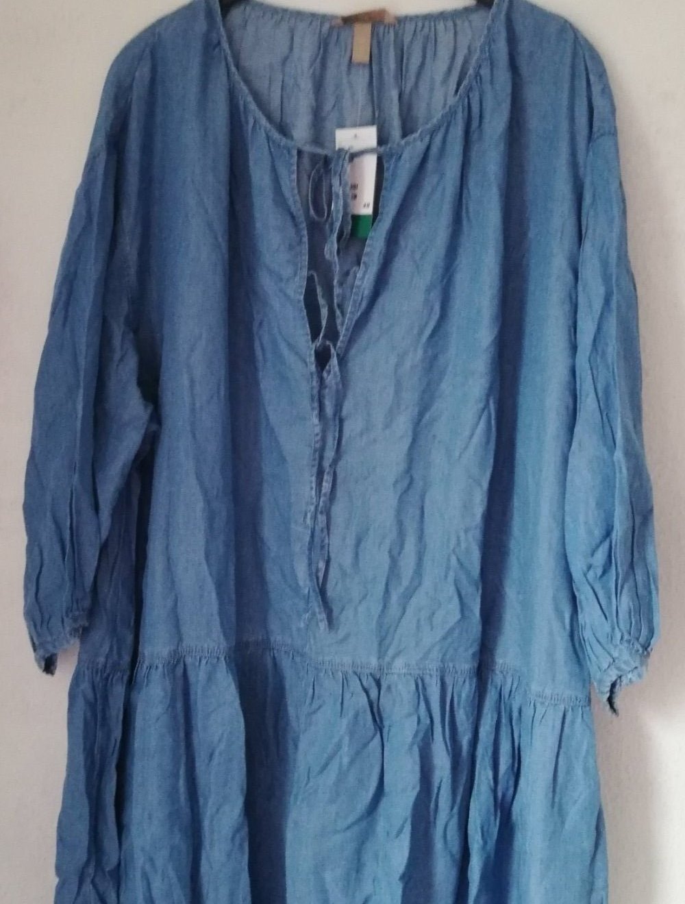 H&M Süsse Tunika Jeans Style Hellblau Gr 58 NEU mit Etikett