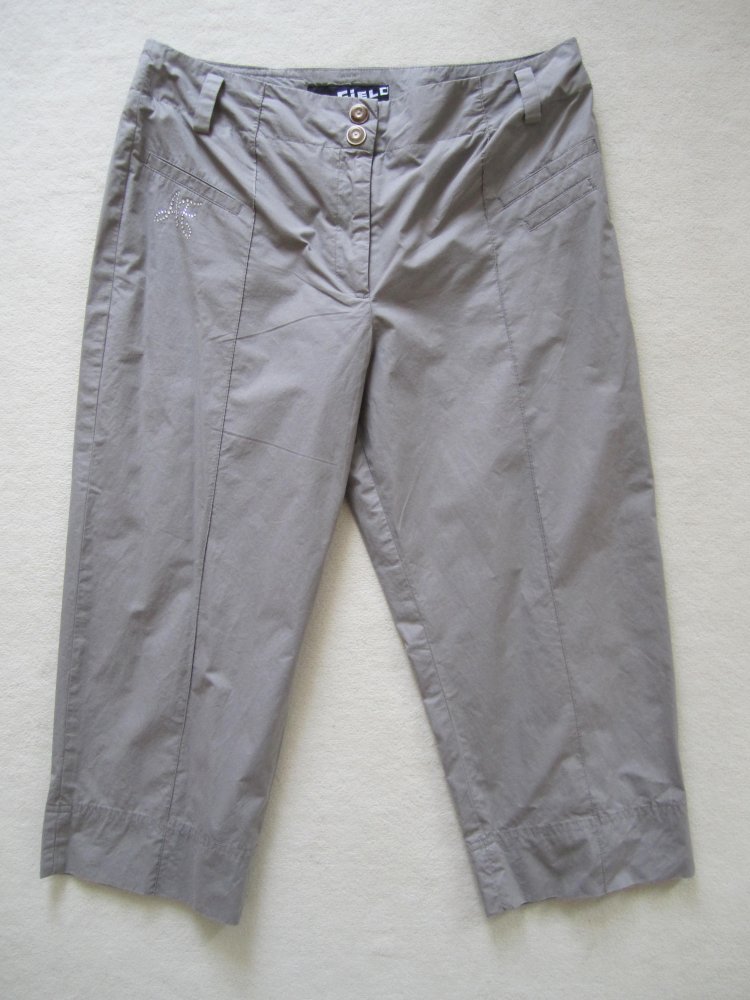 AIRFIELD Kostüm Gr. 40 Blazer gestreift 7/8 Hose taupe wie neu