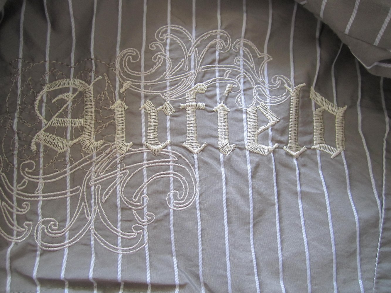 AIRFIELD Kostüm Gr. 40 Blazer gestreift 7/8 Hose taupe wie neu