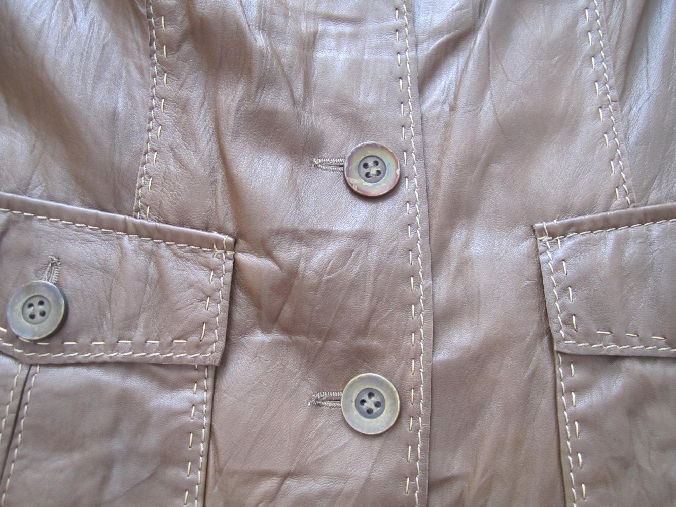 BiBA by Escada Lederjacke olivbraun Gr. 40, wie neu