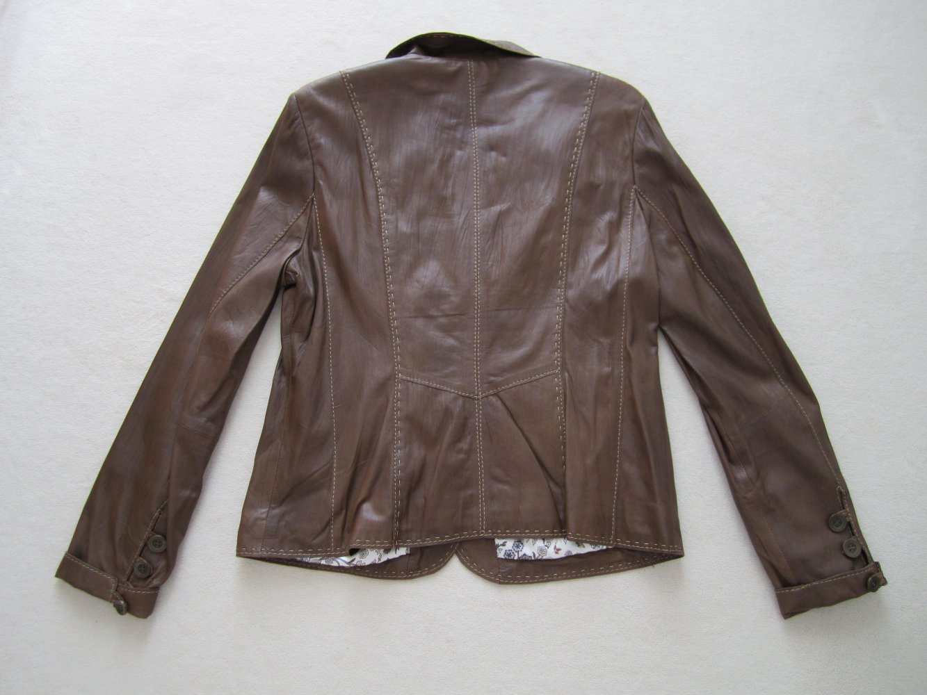 BiBA by Escada Lederjacke olivbraun Gr. 40, wie neu