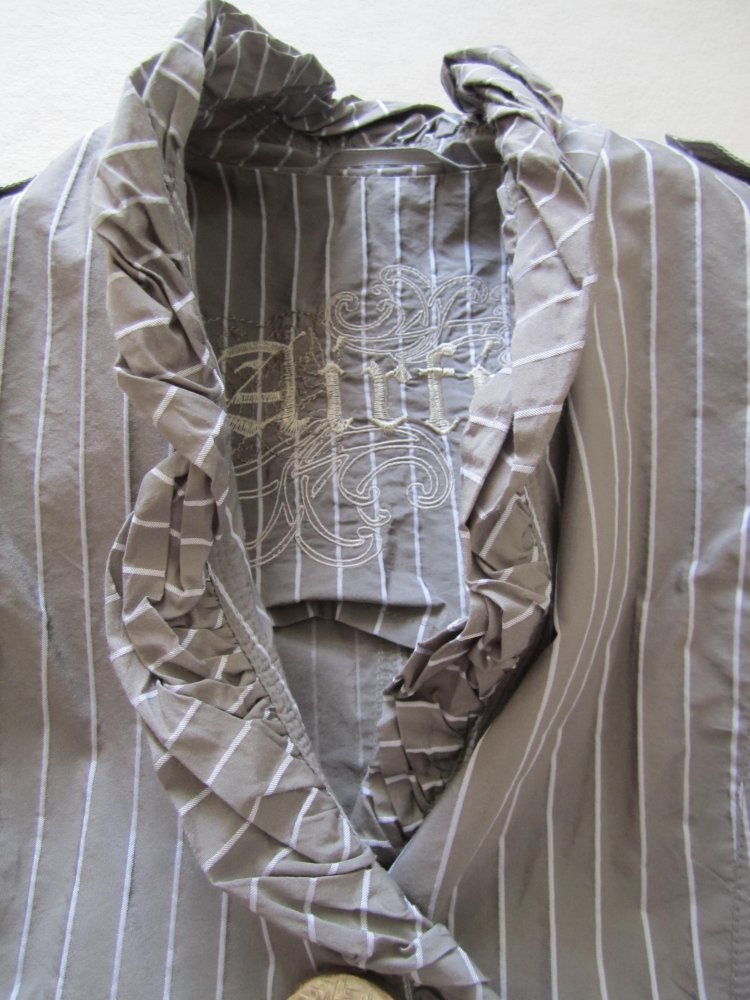 AIRFIELD Kostüm Gr. 40 Blazer gestreift 7/8 Hose taupe wie neu