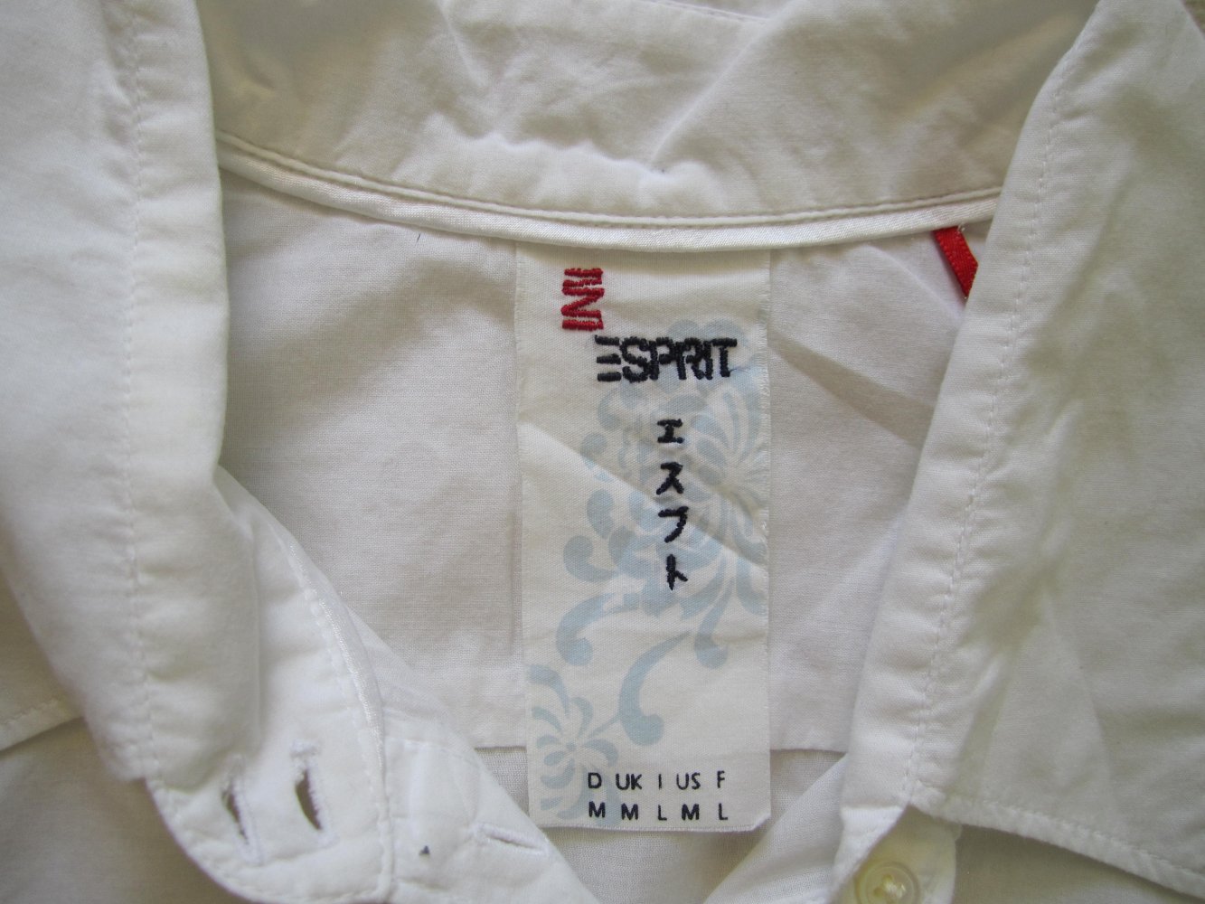 Esprit Bluse weiß Gr. M zarte Stickereien
