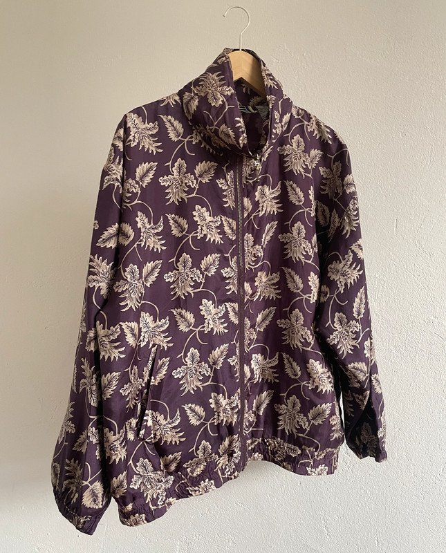 EVR Vintage Blouson aus Seide mit floralen Muster