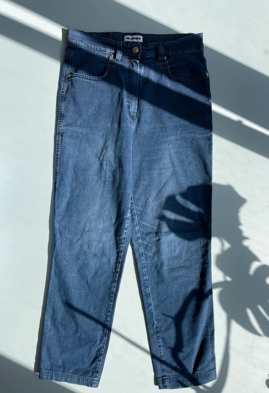 Jil Sander mittelblaue High Waist 3/4 Jeans mit Strechanteil Denim 90s