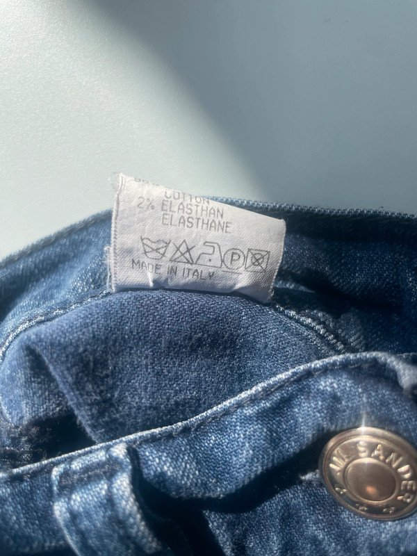 Jil Sander mittelblaue High Waist 3/4 Jeans mit Strechanteil Denim 90s