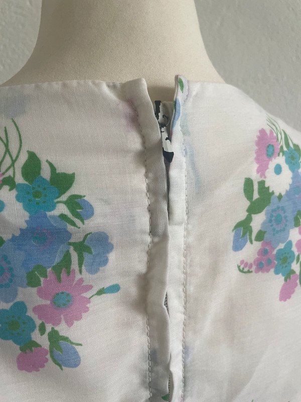 60s Vintage Bluse mit Blumenmuster 60er