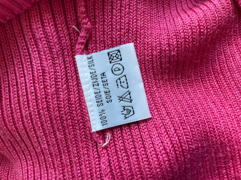 Best Connections pink Top Shirt aus Seide Silk 90s 90er