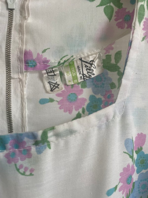 60s Vintage Bluse mit Blumenmuster 60er