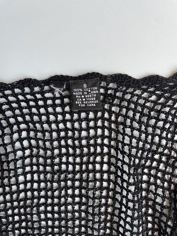 Crochet Vintage Cardigan Bollero Jäckchen 90s 90er