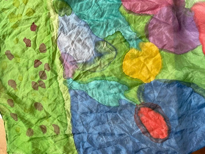 Großes Tuch aus Seide Vintage Silk