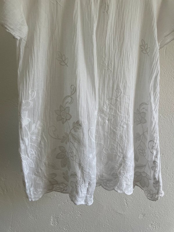 Vintage Sommer Top mit Spitze und Stickerei