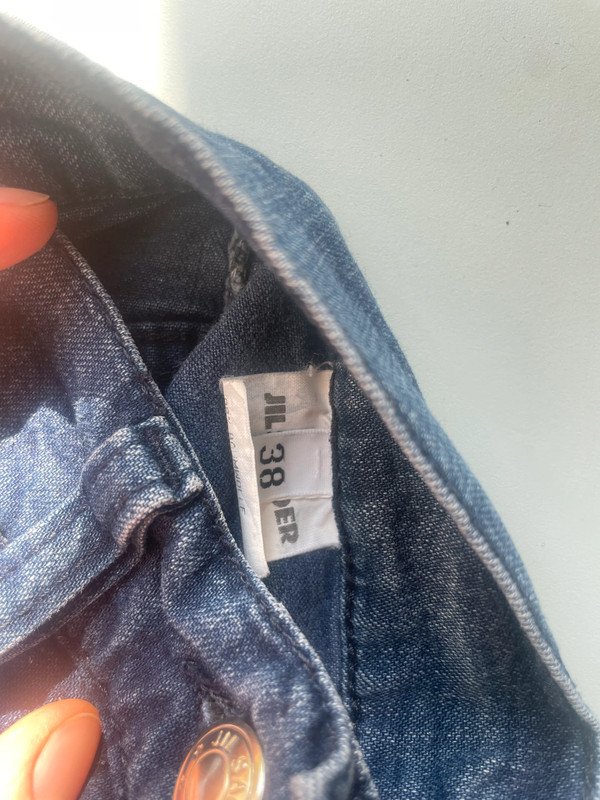 Jil Sander mittelblaue High Waist 3/4 Jeans mit Strechanteil Denim 90s