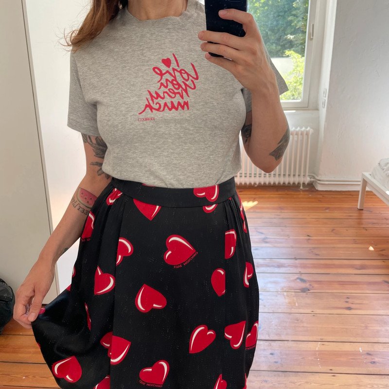 Fiorucci graues y2k Shirt I Love You Very Much