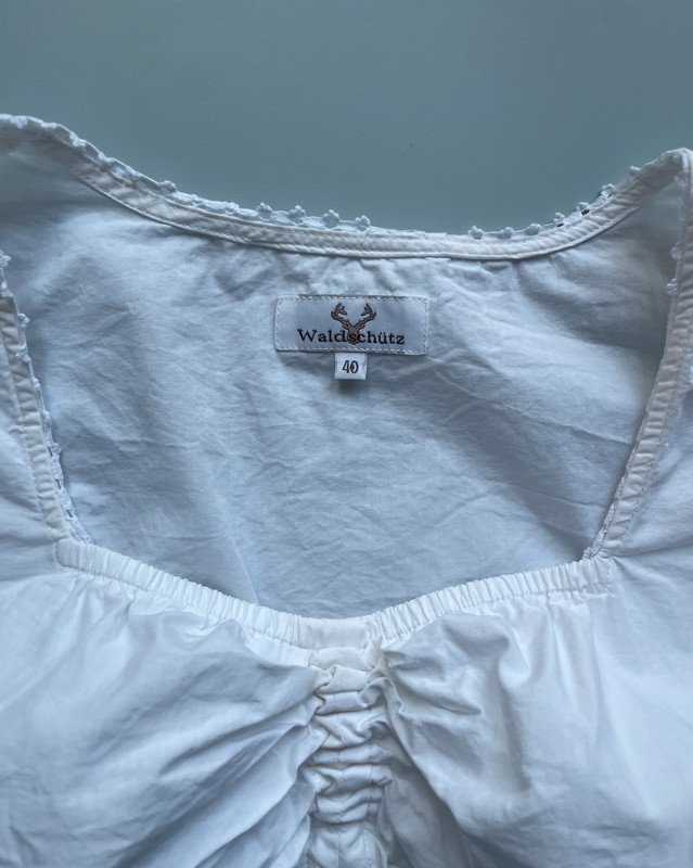 Trachten Top Folklore Bluse Bauchfrei