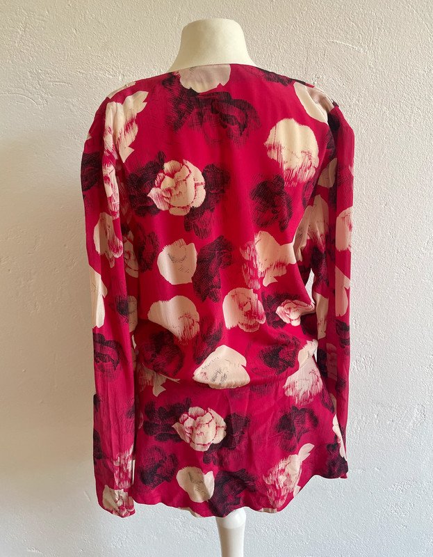 Per Spook 80s Vintage Bluse Blumen 80er