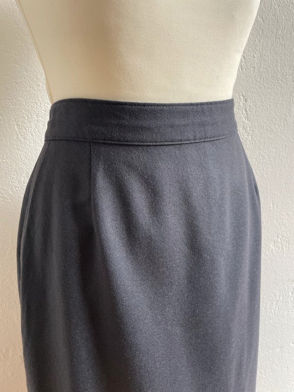 High Waist Pencil Skirt Bleistiftock aus Wolle Schurwolle Made in Italy Wool Vintage 80s