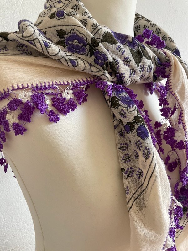 Großes Vintage Tuch aus Baumwolle Sehr gut