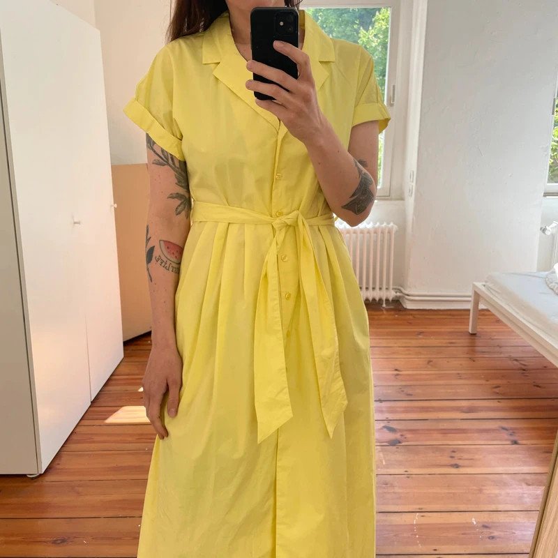 Second Hand Popeline Kleid Vintage