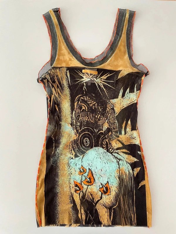 Jean Paul Gaultier Maille rare Mesh Top 90s 90er Vintage