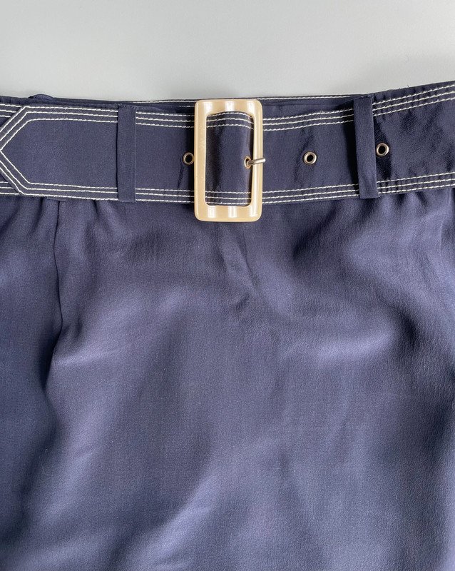 90s Betty Barclay High waist Rock mit Gürtel aus Seide Silk 90er Vintage