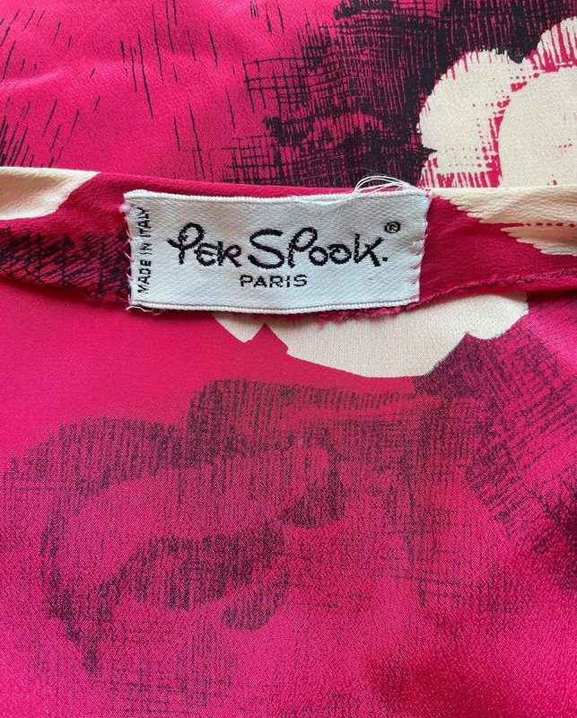 Per Spook 80s Vintage Bluse Blumen 80er