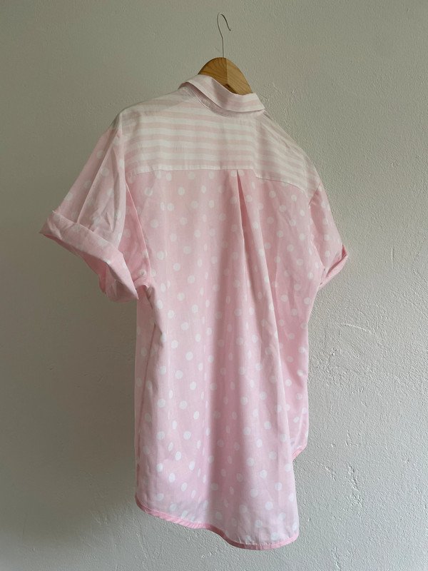 Vintage Hemd Bluse mit Punkten und Streifen