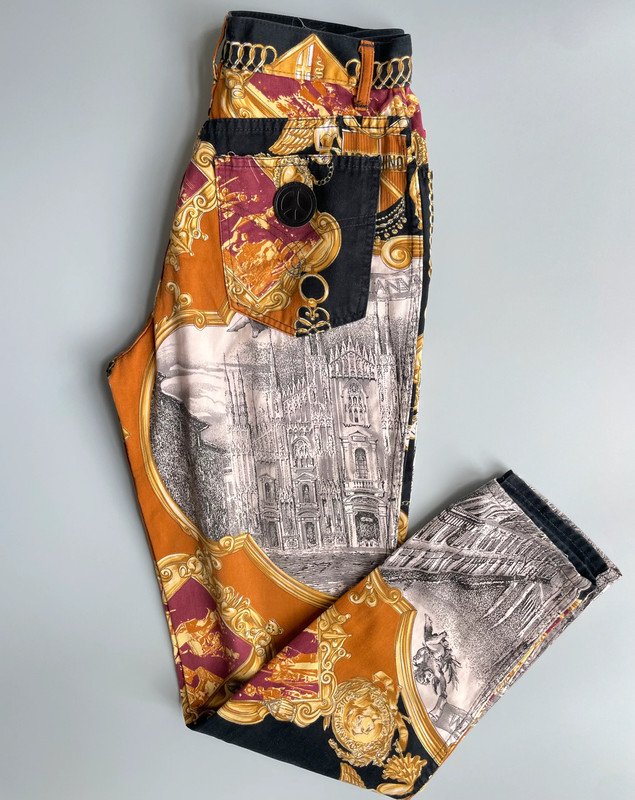 90s Moschino High Waist Jeans Duomo di Milano 90er Vintage
