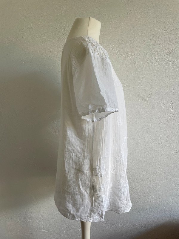 Vintage Sommer Top mit Spitze und Stickerei