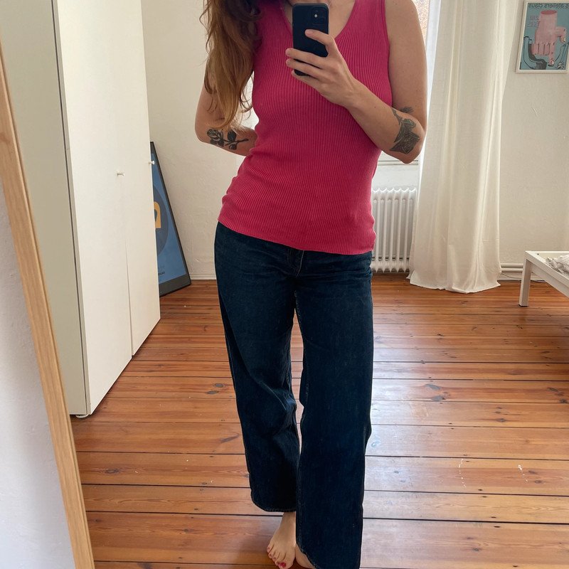 Best Connections pink Top Shirt aus Seide Silk 90s 90er