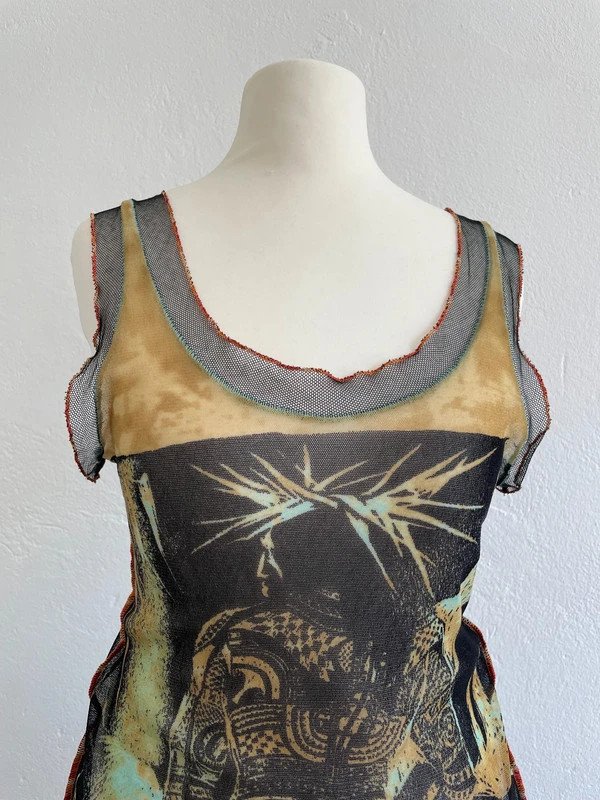 Jean Paul Gaultier Maille rare Mesh Top 90s 90er Vintage