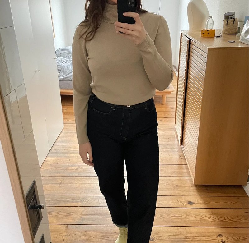 Rollkragen Pullover aus Merinowolle Vintage 90s Wool