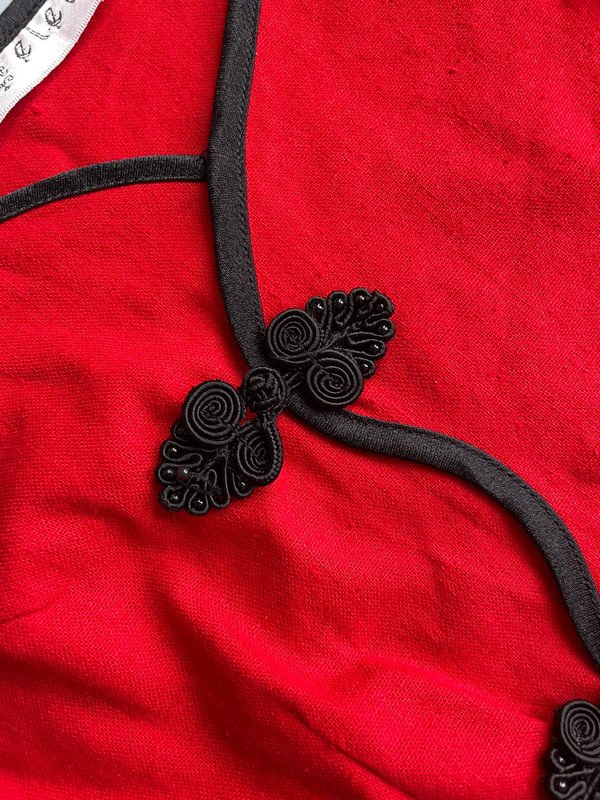 Vintage Top Oberteil aus Leinen Baumwolle mit Knopfleiste