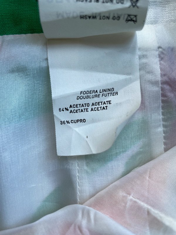 Seventy Leinen Rock Skirt High Waist 90s 90er Vintage