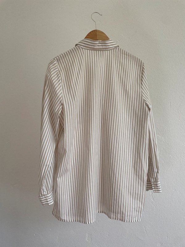 90s Madeleine langes gestreiftes Hemd Bluse Oversized 