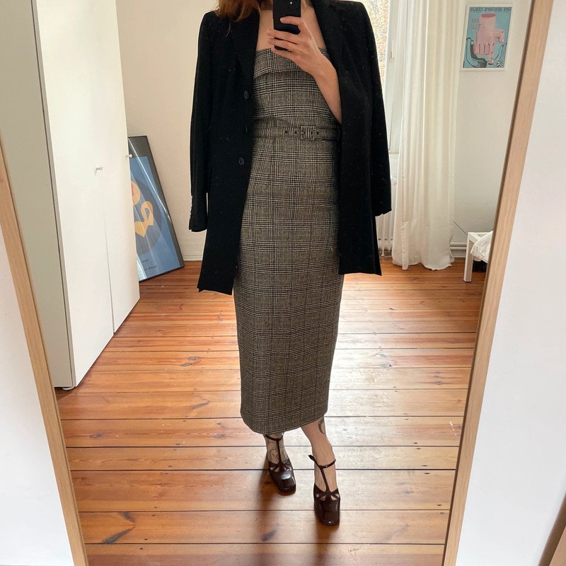 Jean Paul Gaultier Kleid Wolle mit integrierter Korsage Y2K