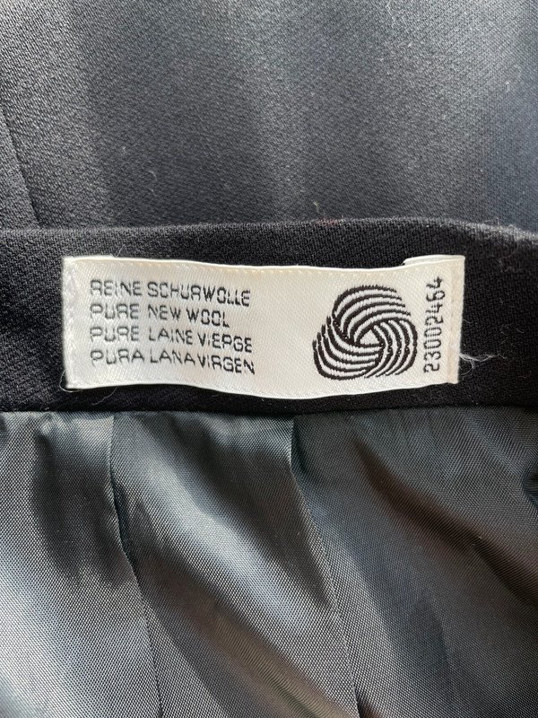 Escada by Margaretha Ley High Waist Rock aus Wolle und Seide mit Spitze Wool Lace Silk 90s 90er