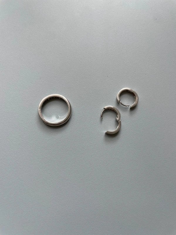 Silber Schmuckset mit kleinen Zirkonia Steinen Ring & Ohrringe