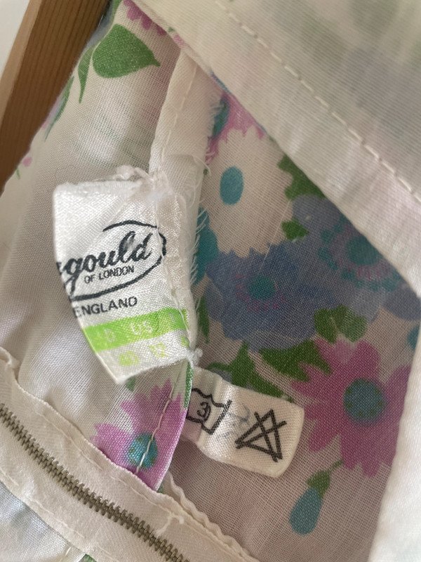 60s Vintage Bluse mit Blumenmuster 60er