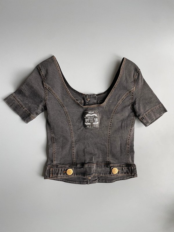 Moschino Jeans 90s Denim Top Oberteil 90er Vintage