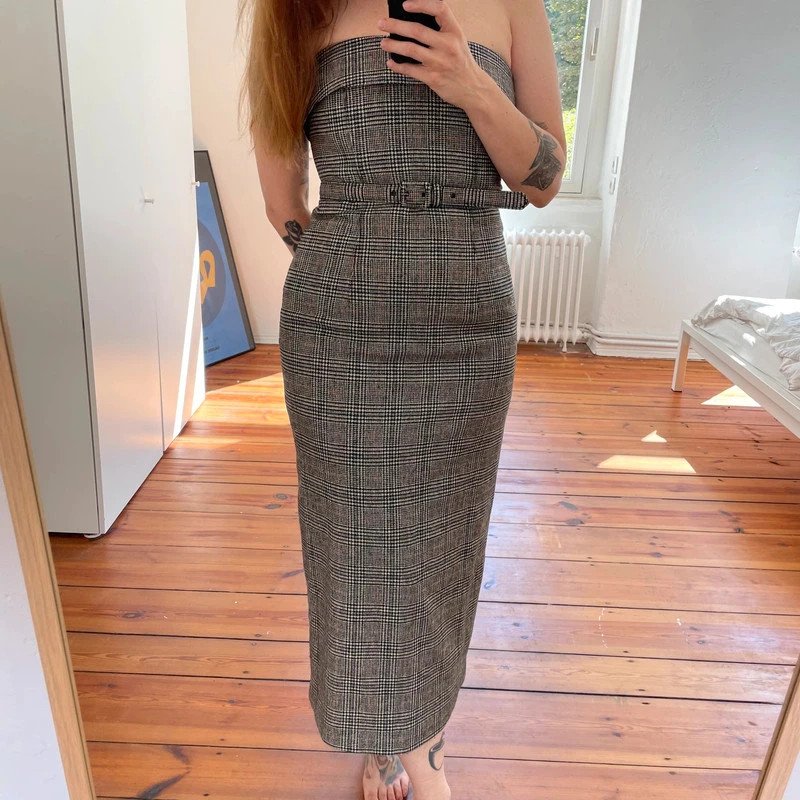 Jean Paul Gaultier Kleid Wolle mit integrierter Korsage Y2K