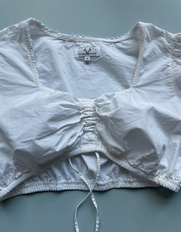 Trachten Top Folklore Bluse Bauchfrei
