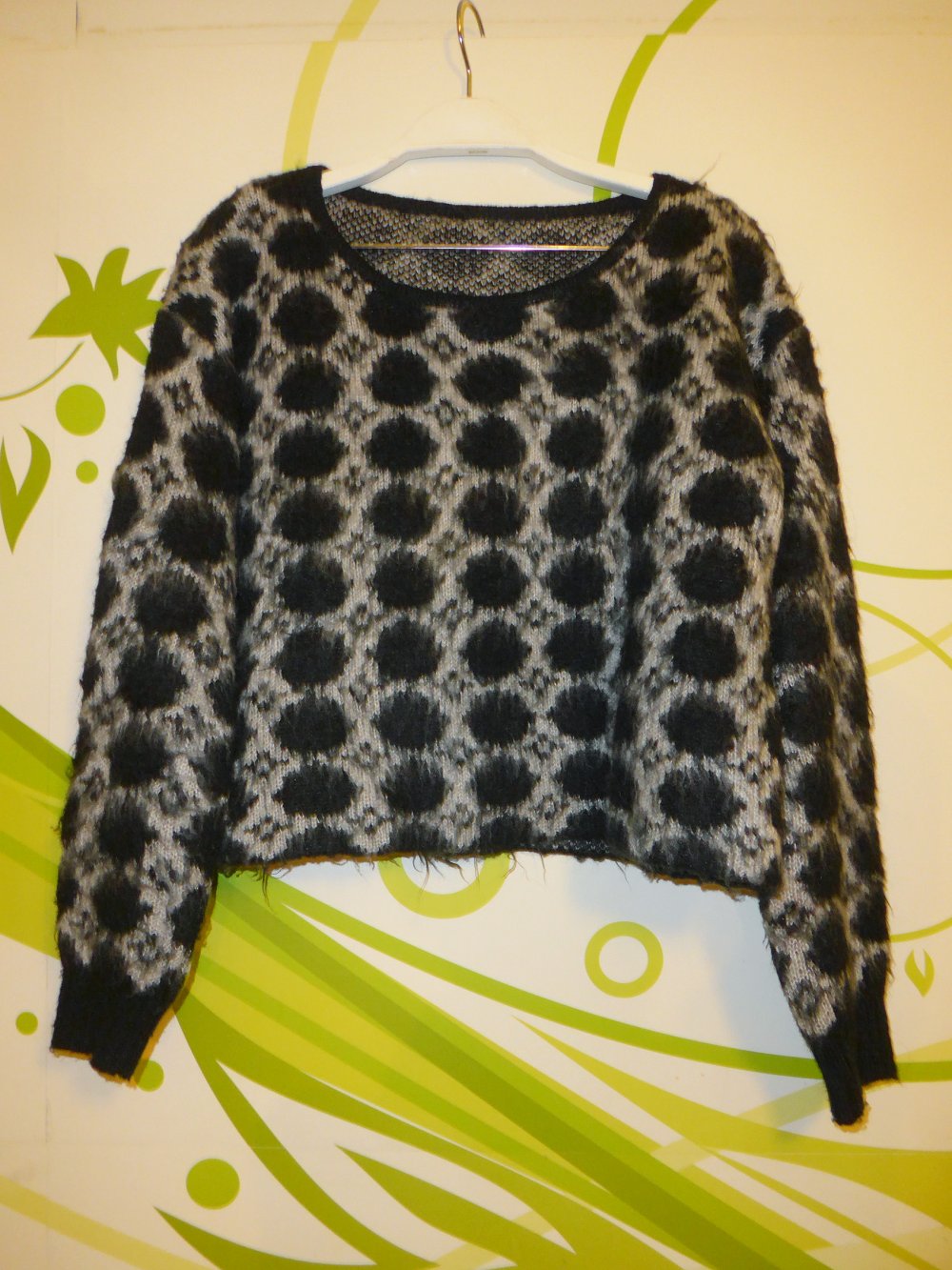 2-Teiler mit Punkten grau-schwarz