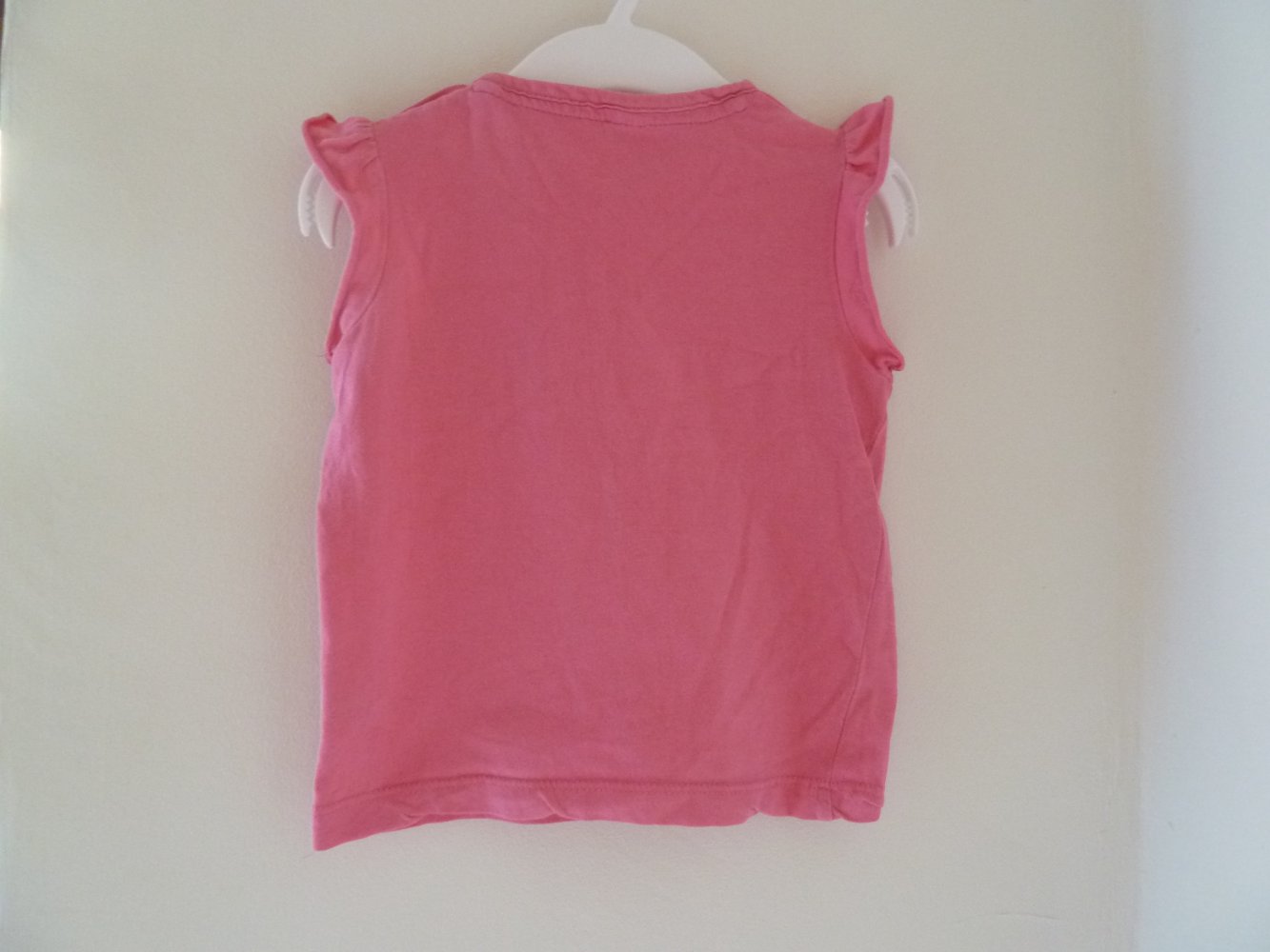 Shirt Frendz Gr. 86 Rosa meliert Flügelärmel Ärmellos Herzen Rosa Silber Glitzer