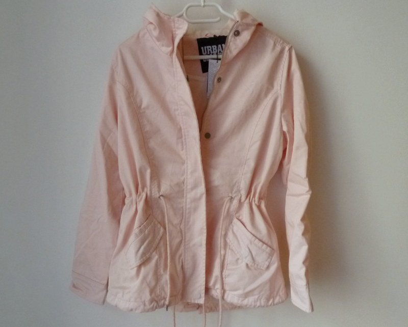 NEU Urban Classics Übergangsjacke Parka Jacke mit Kapuze Rosa Rose Gr. L wie S M 36 38