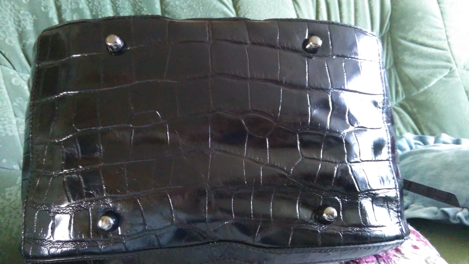 Original Marc O‘Polo Handtasche Hochwertiges Leder mit Kroko-Prägung