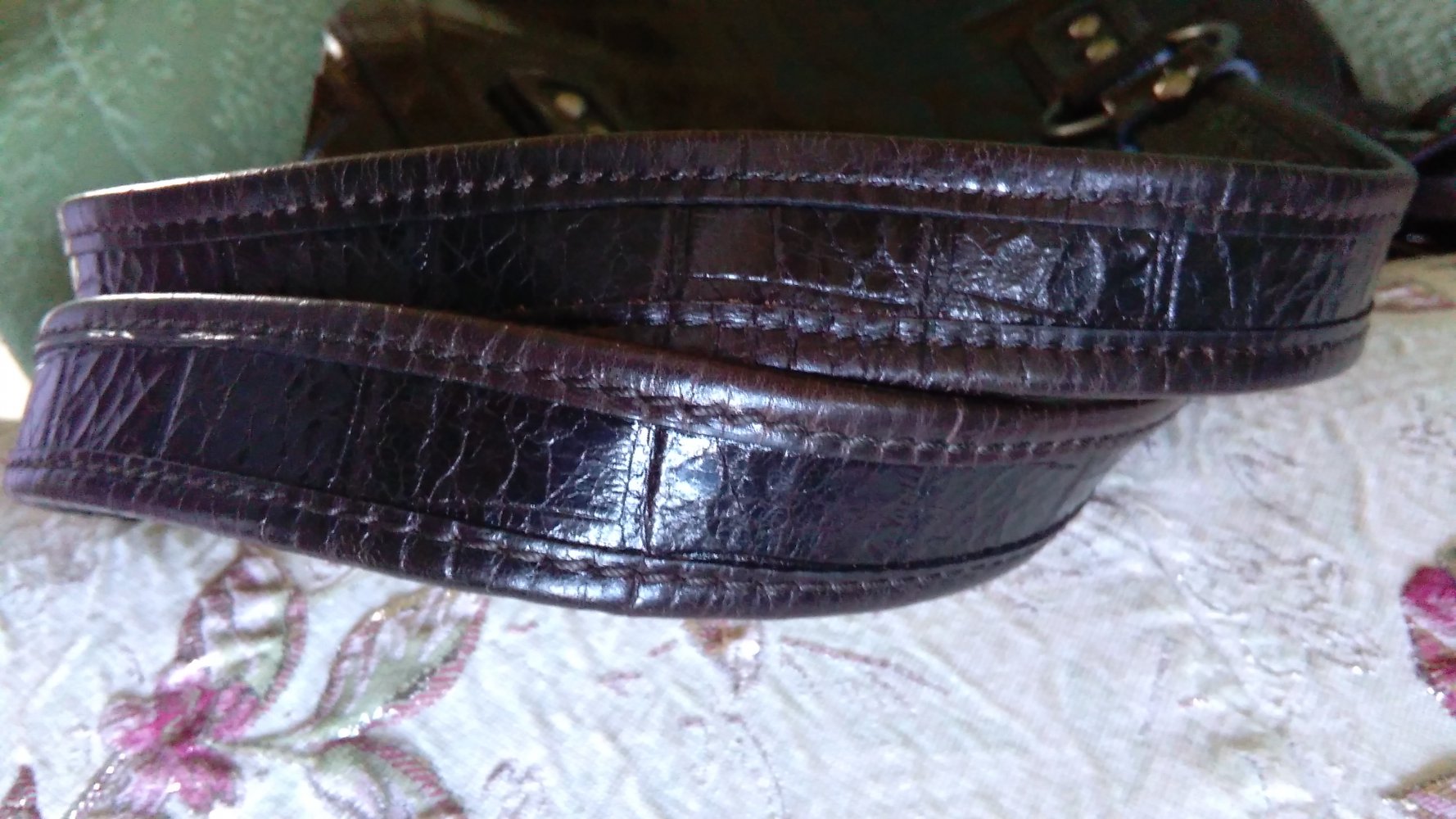 Original Marc O‘Polo Handtasche Hochwertiges Leder mit Kroko-Prägung