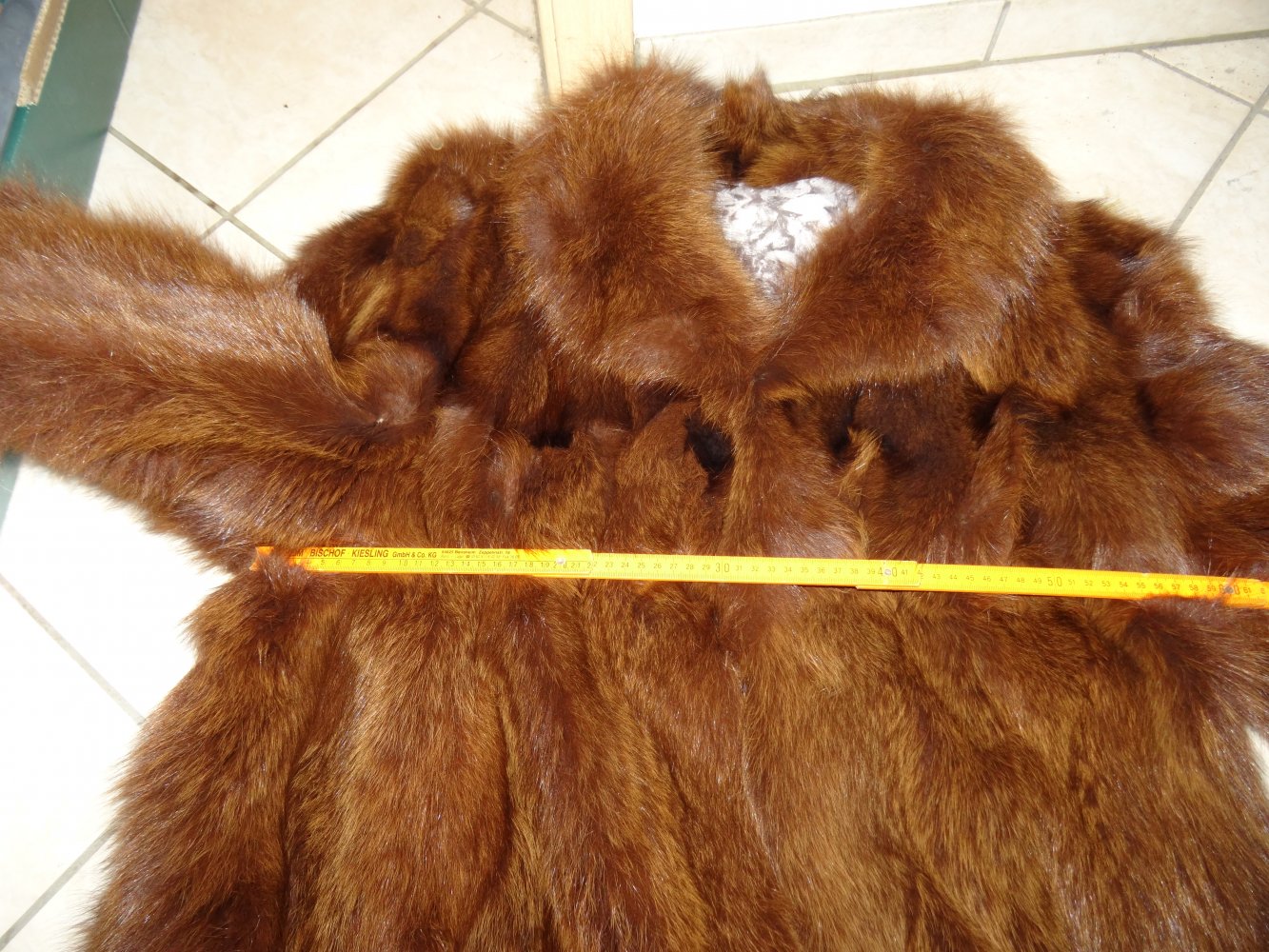 Pelzmantel braun Pelz Fur Coat Mantel Gr. 44 / 46